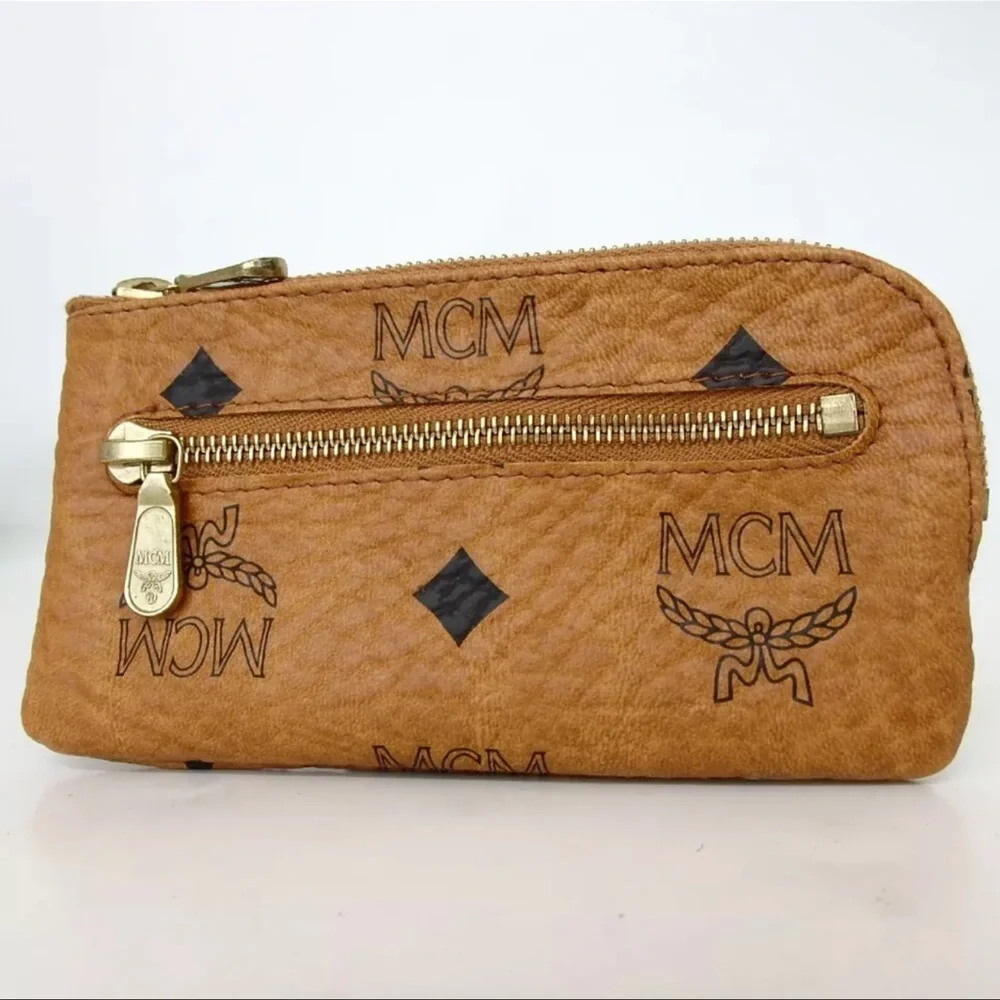 AUTH MCM Coin Purse Wallet Key Chain